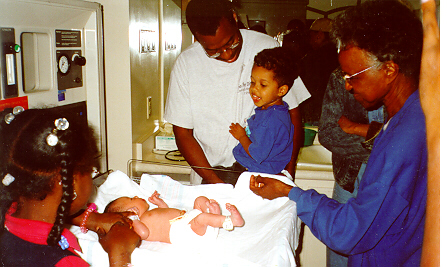 Little Sister Jolie meets Big Brother Josh